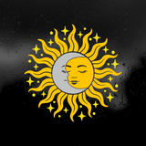 Die Cut Vinyl Celestial Sun & Moon Decal