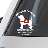 Decal Quote 'Service Dog On Board' - Die Cut Vinyl Vehicle Decal - Get Decaled