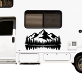 Large Die Cut Vinyl Mountain Range Decal