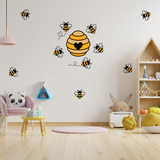 Die Cut Vinyl Wall Decal Pack - Bee Hive Nursery Set