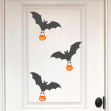 Removable Die Cut Vinyl Trick Or Treat Bats