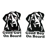 Die Cut Vinyl "Good Girl / Boy" Dog Themed Decal - Vehicle Decal