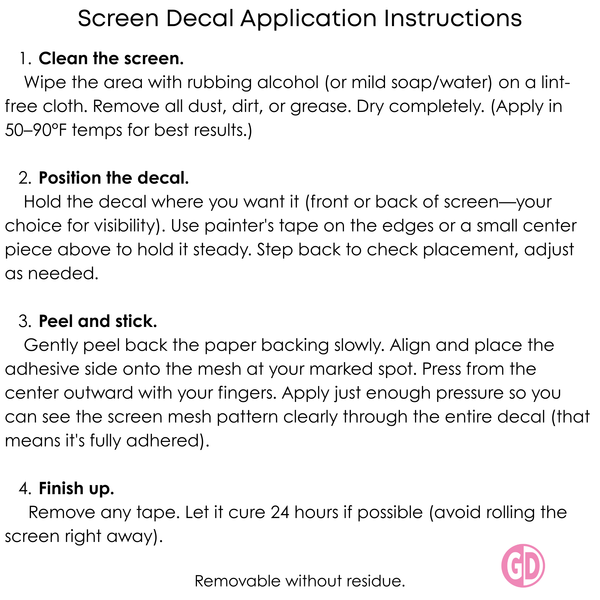 Maple Leaf Retractable Screen Door / Window Screen Decal Pack- Oracal ...