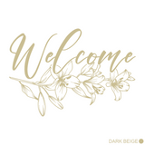 New 'Welcome' Decal With Lily - Removable Oracal 631 Wall Vinyl