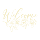 New 'Welcome' Decal With Lily - Removable Oracal 631 Wall Vinyl
