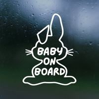 Custom Dye Cut Vinyl Bunny Baby On Board Decal