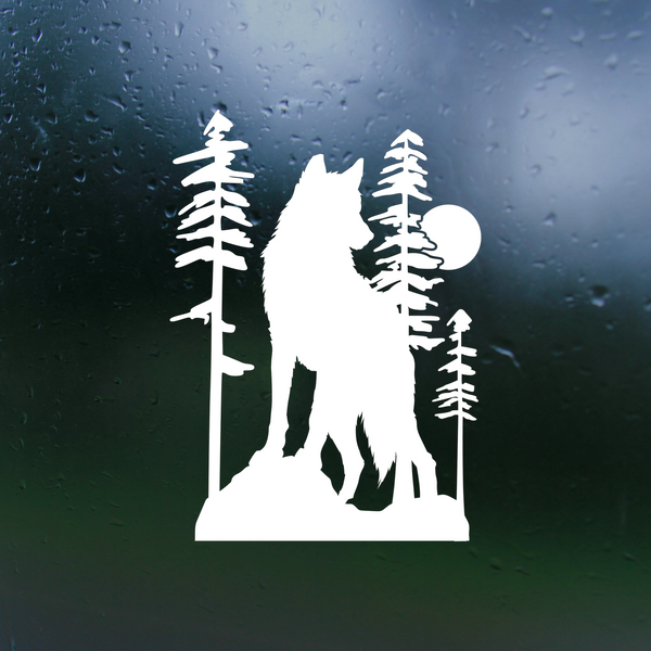 Wolves Vinyl Die Cut Vinyl Custom Wolf Scene Decal – Get Decaled