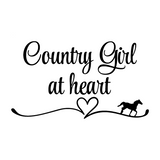 Country Girl At Heart Decal - Waterproof Die Cut Vinyl Decal