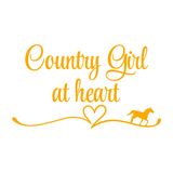 Country Girl At Heart Decal - Waterproof Die Cut Vinyl Decal