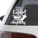 Die Cut Vinyl "A Reel Expert Can Fix Anything" Decal - Get Decaled