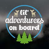 Die Cut Vinyl "Lil Adventurers On Board" Decal - Vehicle / Window Decal