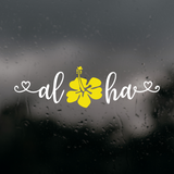 Die Cut Vinyl Aloha Hibiscus Flower Decal