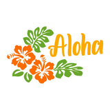 Die Cut Vinyl Aloha Hibiscus Car / Truck Decal