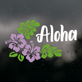 Die Cut Vinyl Aloha Hibiscus Car / Truck Decal