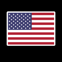 Waterproof Vinyl American Flag Sticker Decal - Car / Truck / Window Sticker Decal