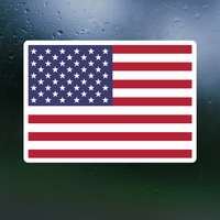 Waterproof Vinyl American Flag Sticker Decal - Car / Truck / Window Sticker Decal