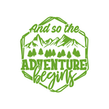 Die Cut Vinyl "And So The Adventure Begins" Outdoor Decal - Get Decaled