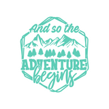 Die Cut Vinyl "And So The Adventure Begins" Outdoor Decal - Get Decaled