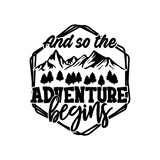 Die Cut Vinyl "And So The Adventure Begins" Outdoor Decal - Get Decaled