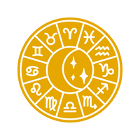 Zodiac Sign Astrology Chart Decal - Waterproof Die Cut Vinyl Decal