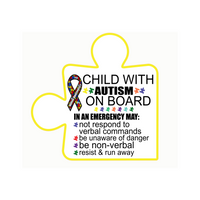Child With Autism On Board Decal Vinyl Sticker Decal