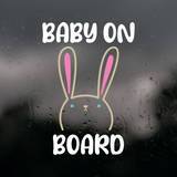 Bunny Rabbit Baby On Board Decal