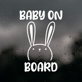 Bunny Rabbit Baby On Board Decal