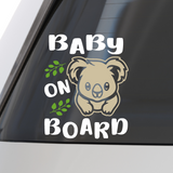 Die Cut Vinyl Koala Baby On Board Car Decal - Get Decaled