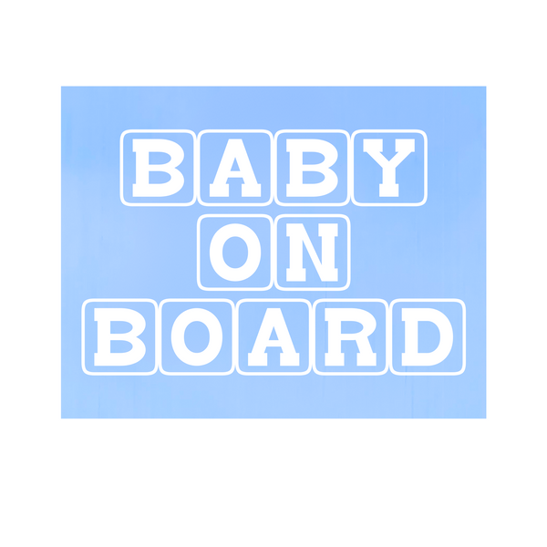 Die Cut Vinyl Toy Block Baby On Board Car Decal