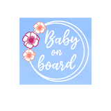 Custom Flower Wreath Baby On Board Decal
