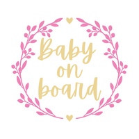 Baby On Board Wreath Waterproof Vinyl Car Decal