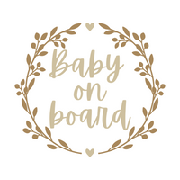 Baby On Board Wreath Waterproof Vinyl Car Decal