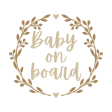 Baby On Board Wreath Waterproof Vinyl Car Decal