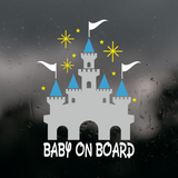 Die Cut Vinyl Baby On Board Royal Castle Themed Decal