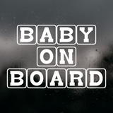 Die Cut Vinyl Toy Block Baby On Board Car Decal