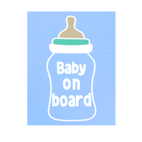 Layered Die Cut Baby On Board Bottle Decal For Cars Trucks Laptops