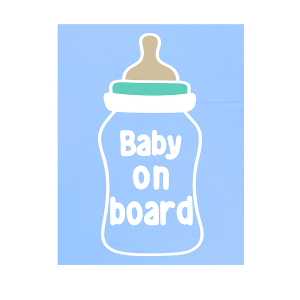 Layered Die Cut Baby On Board Bottle Decal For Cars Trucks Laptops