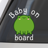 Custom Triple Layer Vinyl Frog Baby On Board Decal - Get Decaled