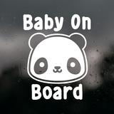 Panda Baby On Board Decal for Cars, Trucks, Windshield & More