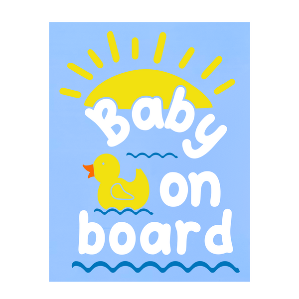 Duck Themed Baby On Board Vinyl Die Cut  Decal