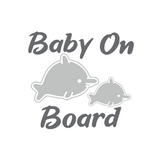 Die Cut Vinyl Dolphin Baby On Board Decal - Get Decaled