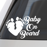 Die Cut Vinyl Baby Feet On Board Decal - Get Decaled