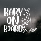 Die Cut Vinyl Kangaroo Baby On Board Decal