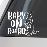 Die Cut Vinyl Kangaroo Baby On Board Decal - Get Decaled