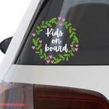 Kids On Board Die Cut Vinyl Bumper Sticker - Waterproof Decal - Get Decaled