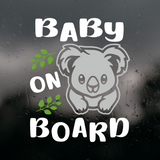 Die Cut Vinyl Koala Baby On Board Car Decal