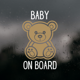 Die Cut Vinyl Baby On Board Teddy Bear Decal