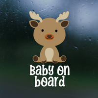 Dye Cut Vinyl Baby Moose On Board Decal For Cars, Trucks, Windows