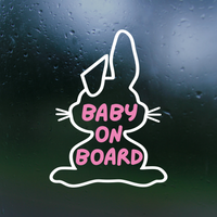 Custom Dye Cut Vinyl Bunny Baby On Board Decal