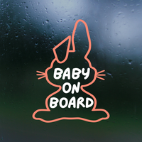 Custom Dye Cut Vinyl Bunny Baby On Board Decal
